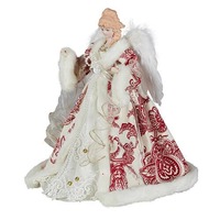 Red Angel Tree Topper 36cm h