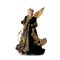Black Gold Angel Tree Topper 43cmH