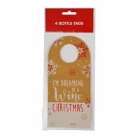 4Pc Wine Bottle Tags