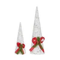 LED White Cone Trees 45/30cm H