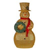 LED Gold Outdoor Snowman 150cm