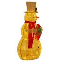 LED Gold Outdoor Snowman 120cm