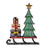 Sled w/Tree & Presents w/Lights 183cm