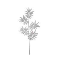 50cm Fern 5 Leaf Xmas Spray Silver