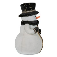 39cmH Black White Snowman
