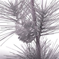 Silver Glitter Pine Pick 60cm