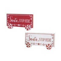 Santa Stop Here Signs