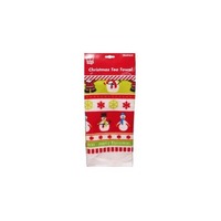Xmas Tea-Towel Print 4Asst