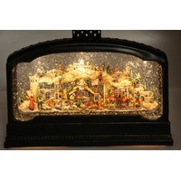 XL Brass Lantern Nativity