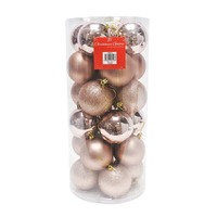 BAUBLES 80MM 24PC BARRELROSE GOLD CG
