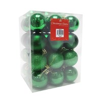 BAUBLES 60MM 36PC GREEN CG