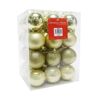 BAUBLES 60MM 36PC  GOLD