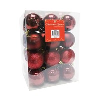 BAUBLES 60MM 36PC BURGUNDY CG