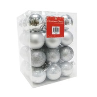 BAUBLES 60MM 36PC  SILVER CG