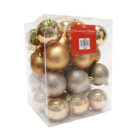 BAUBLES 60MM 36PC  CHAMPAGNE CG