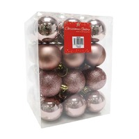 BAUBLES 60MM 36PC ROSE GOLD CG