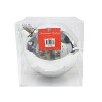 BAUBLES 20CM SILVER