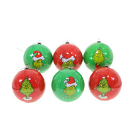 Grinch Light up  Baubles Red/Green