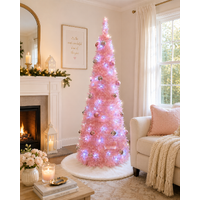 6ft PreLit Pink Pop Up Tree