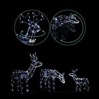 LED Reindeer Family 3pc Animated