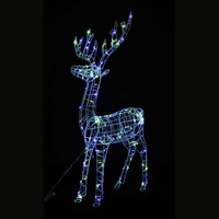 LED Flex Cable Stand Reindeer Flash Multi..