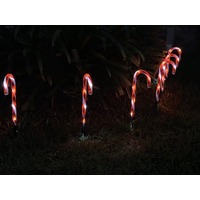 LED Candy Cane Path Lights 6pc 37cm