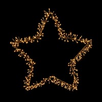 LED Sparkle Star 90cm Twinkle Gold/Silver