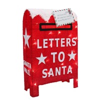 LED Mesh Santa Letter Box w/Snow 72cm Twinkle
