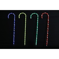 LED Giant Candy Cane Path Lights 4pc. Red or Multi