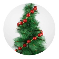 FOAM BAUBLE GARLAND 1.5M RED..