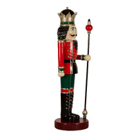 Nutcracker King Red/Green Left Scepter 198cm