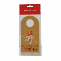 4Pc Wine Bottle Tags