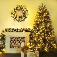 C6 Pinecone 200 LED Warm White on Green Cable