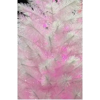 90 CM  TREE WHITE  ALASKAN  PINE  WITH  SILVER  GLITTER PLASTIC  STAND 69 Tips