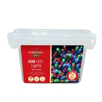 400 LED Fairy Lights Multi - White Wire