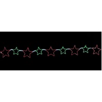 LED R/Light 9pc Big Star Chain Red-Green