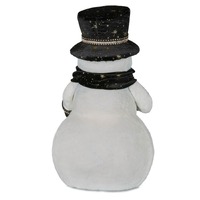 39cmH Black White Snowman