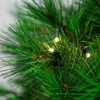 THC2349 was SO910576 (210cm) 7 ' Brighton Spruce Green 763 Tips Pre Lit 800LED Warm White & Multi