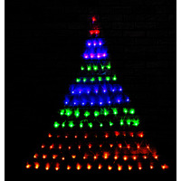 LED Rainbow Wall Net Tree 165x115cm