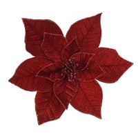 Poinsettia Embossed - Clip
