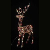 LED Flex Cable Stand Reindeer Flash Multi..