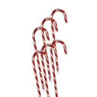 LED Candy Cane Path Lights 6pc 37cm