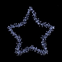 LED Sparkle Star 90cm Twinkle Gold/Silver