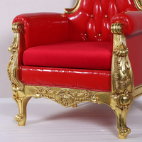 Santa Chair Red w/Gold 180cm