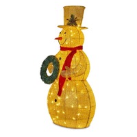 LED Gold Outdoor Snowman 150cm