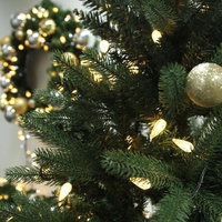 C6 Pinecone 200 LED Warm White on Green Cable