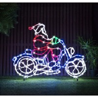 LED Santa on Motorbike