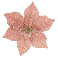 Pastel Poinsettia with Clip 