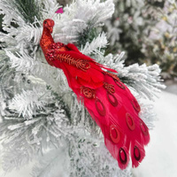 Glitter Peacock 27cm