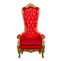 Santa Chair Red w/Gold 180cm